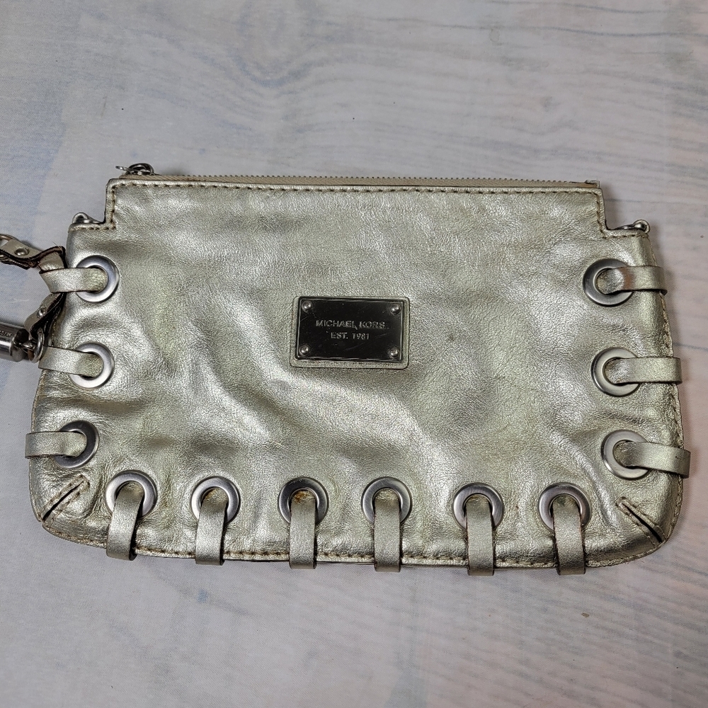 Vintage Michael Kors Gold Clutch Bag - Picture 2 of 11